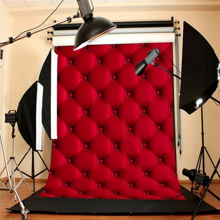 5x7FT Valentine's Day 3D Red Wall Studio Photo Photography Background Screen Backdrop Photoshoot