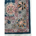 thumbnail image 4 of EORC T.BLUE / Gray Hand Knotted Wool Traditional Colorful Mahal Classic Rug, 8' x 10, 4 of 7