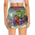 thumbnail image 2 of Lsque Pikmin Printed Women's Running Shorts with Liner Pockets,Elastic Quick Dry Workout Athletic Gym Yoga Shorts,Womens High Waist Shorts-Large, 2 of 9