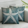 thumbnail image 2 of Nawypu Nautical Starfish Throw Pillow Covers Vintage Star Blue Sea Beachy Coastal Cushion Cover for Bedroom Living Room Sofa Set of 2 Decorative Pillowscase Square Pillowcase, 2 of 6