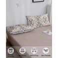 thumbnail image 4 of Boho Orange Blue Pillow Covers King Size, Southwestern Ethnic Mexican Flowers Retro Soft Bed Throw Pillowcases Breathable Cooling Long Lumbar Body Pillow Sham Cover for Bed Sofa 20''x40'', 4 of 7