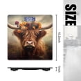 thumbnail image 2 of High Precision Body Weight Scale Smart Bathroom Scales with Large LCD Display(400lbs),Decorative for Bedroom-Highland Cow With Flowers Adorning Head, 2 of 4