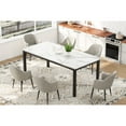 thumbnail image 1 of Mdf + Iron Round Corner Long Dining Table, 1 of 9