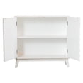 thumbnail image 2 of Benjara 36 Inch Rectangular 2 Door Accent Cabinet Console, Single Shelf, White, 2 of 5