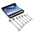 thumbnail image 2 of JobSmart JS2011048 Chrome Plated Ratchet Combination Wrench Set-Metric, 7 Pieces, 2 of 3
