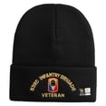 thumbnail image 5 of U.S. Army 53rd Infantry Brigade Logo Embroidered 12 Inch Solid Knit Cuff Long Beanie Made in USA - Black OSFM, 5 of 5