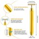 thumbnail image 2 of Face Massager Electric Skin Care Tool, 24k Golden T Shape Beauty Bar & 3D Roller Massager, Vibration Facial Lifting and Body Treatment Tool Kit, Reduc, 2 of 5