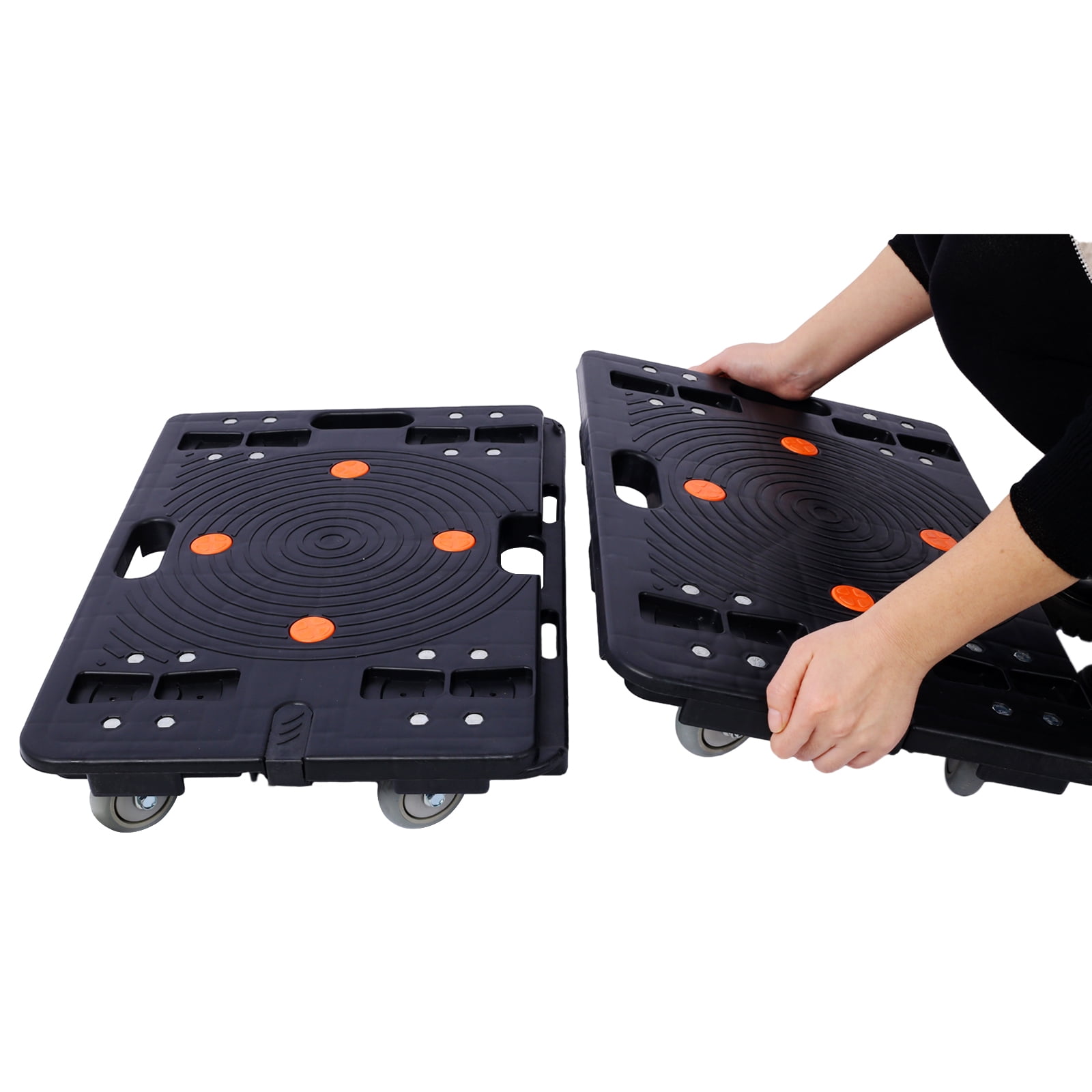 Moving Dolly, Heavy Duty Furniture Rolling Mover, Interlocking Moving Dolly with 4 Wheels for Couch Boxes Heavy Items, 23.6 x 15.7 inch 330 Lbs Capacity Each Count