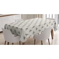thumbnail image 1 of Death Moth Tablecloth, Doodle Hawk Butterflies Pattern Childish Cute Little Wings Cartoon, Rectangular Table Cover for Dining Room Kitchen, 60 X 84 Inches, Dark Blue Grey Eggshell, by Ambesonne, 1 of 3