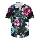 thumbnail image 5 of Camisas de Manga Larga para Hombres Moda Casual Floral Estampado Hawaiano Solapa Botón Superior, Ligero para Primavera Verano, 5 of 9