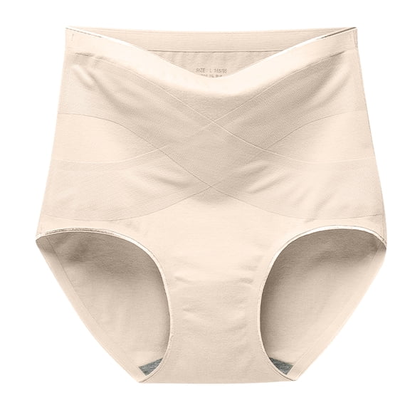 CHUMUD Cotton Underwear for Women Shapewear Panties High Waisted Full Coverage Briefs Soft Solid Breathable Seamless Tummy Control Panties