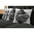 thumbnail image 5 of Ambesonne Cartoon Throw Pillow Cover 4 Pack, Animal Athlete Gorilla, 20", Black White Grey, 5 of 5