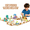 125pieces, variant on Puzzle Track Car Play Set for Kids Jigsaw Puzzle Vehicles Toys for Boys 3 4 5 6 Years Old Birthday Gifts-68pieces