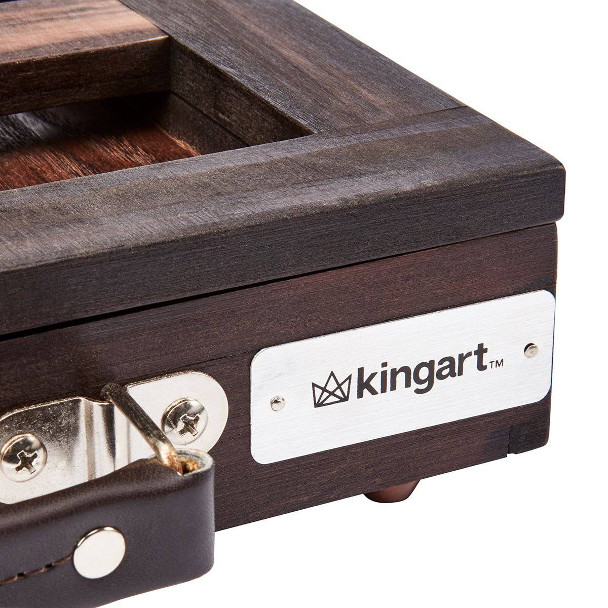 KINGART Studio Wooden Tabletop Easel, Adjustable with Storage Drawer & Wood Palette, Espresso Finish