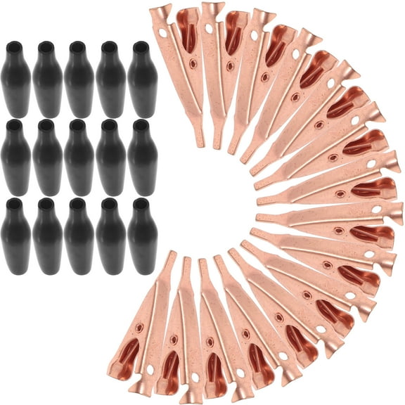 Pure Copper Alligator Clip Clamp Test for Electrical Testing 45 Pcs Boutique Clips Metal Clamps Flat Charging