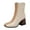 White, variant on Bmisegm Flat Boots for Women Wide Ladies Leather Square Toe High Heel Colour Blocking Medium Large Size Boots Ankle Boots Short Boots Boots for Women Purple 7.5