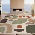 thumbnail image 2 of Design&I 8'x10' Washable Area Rug Earthy Tones Geometric Abstract Shapes with Modern Aesthetic for Living Room, Family Extra Large Skid-Resistant Low Profile, 2 of 7