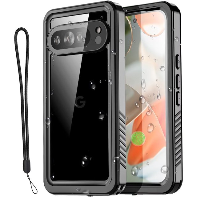 KOMI for Google Pixel 9 Case Waterproof, Clear Water Proof Shockproof Dustproof Snowproof Full Body Rugged Transparent Underwater Phone Case for Google Pixel 9 Pro Built-in Screen Protector