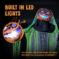 thumbnail image 4 of Joyfy Halloween Decorations Outdoor, 6 FT Light Up Animated Scary Decorations Pumpkin Ghost with Sound Activation,Animatronics Pumpkin Decorations for Haunted House Prop Yard Decor, 4 of 10
