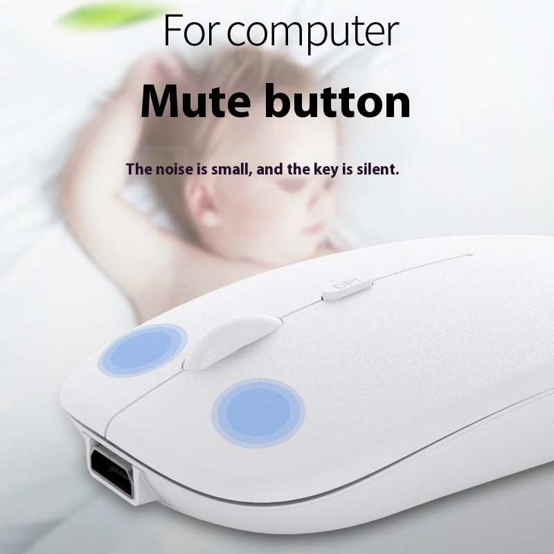 Dual Model Bluetooth Mouse Rechargeable Macron 1600dpi PC Laptop Tablet Mice with USB 2.4G Receiver Wireless Mouse for Mac iPad