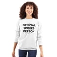 thumbnail image 3 of Official Spokes Person Biker Humor Unisex Plus Fleece Graphic Sweatshirt Brisco Brands 2X, 3 of 5