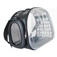 thumbnail image 2 of Mochila transportadora para gatos, portátil, de gran capacidad, plegable, transpirable, portátil, cápsula espacial, bolsas transparentes para exteriores, negro, L, 2 of 5