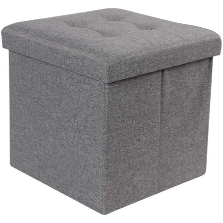 Eayy 15x15x15 Inches Cube Ottoman, Faux Leather Ottoman Wilko