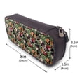 thumbnail image 3 of Lsque Watercolor Tropical Flowers Printed Big Capacity PU Leather Pencil Case Large Pencil Pouch Stationery Pen Bag Pencil Holder for Teen, 3 of 6
