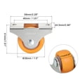 thumbnail image 2 of Rueda de soporte fija mini de 1.5", paquete de 8, rodillo rígido MPA con rodamientos, placa superior de metal y tornillos, naranja, 2 of 6