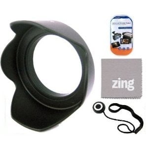 67mm Digital Tulip Flower Lens Hood For Panasonic Lumix G Vario 100 300mm F 4 0 5 6 Ois Lens Cap Keeper Microfiber Cleaning Cloth Lcd Screen Protectors Walmart Com Walmart Com