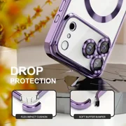 Starshop iPhone 17E Case, Dustproof Phone Cover Shockproof With Screen - Purple