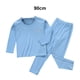 thumbnail image 3 of Qarigey Ropa interior térmica para niños, ropa interior elástica de manga larga con cuello para otoño e invierno, ropa interior para el Pijama Azul 90cm, 3 of 6