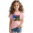 thumbnail image 4 of FamilyThread Toddler Kids Boys Girls American Flag Cotton T-shirt Fashion Cute Round Neck Print Tee Short Sleeve For 3-9 Years, 4 of 8
