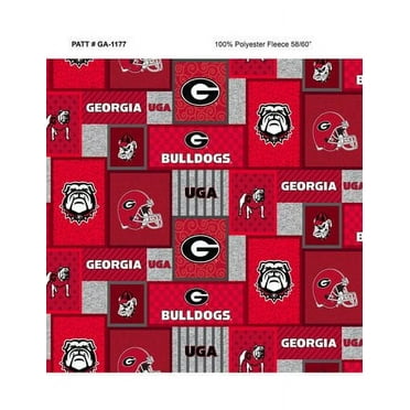 NCAA-Georgia GA-1177 College Patch Crafting Fleece, by the yard