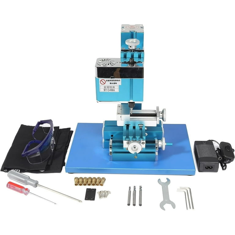 Topchances Mini Metal Milling Machine, 36W Lathe for Wood, Plastic