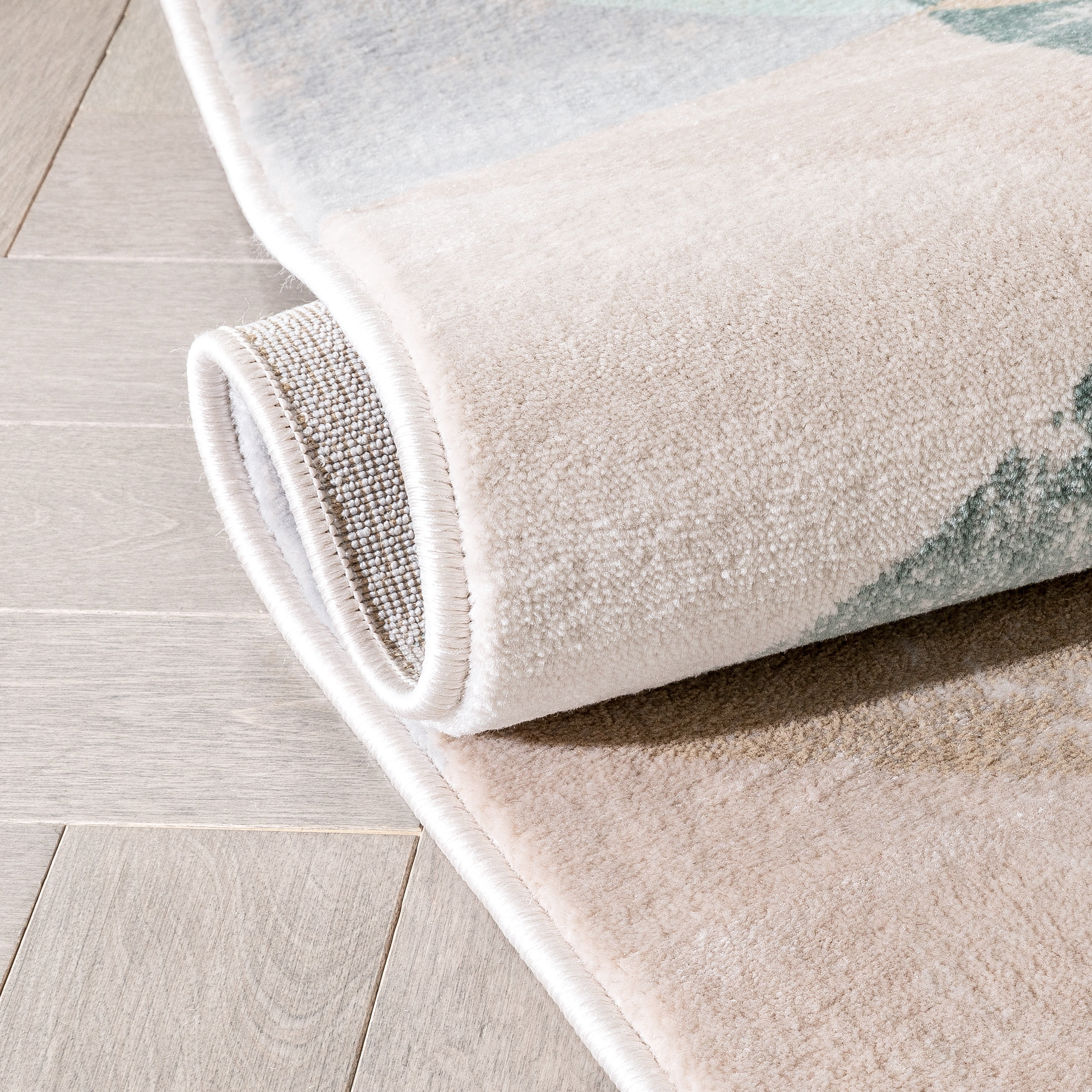 Well Woven Kensington Lancaster Blue Vintage Modern Geometric Overdyed 9'3" x 12'6" Area Rug