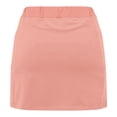 thumbnail image 4 of Girls' Solid Color Patchwork High Waist A-Line Sports Skirt with Fake Two-Piece Design for Casual Wear and Active Play, 4 of 6