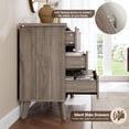 thumbnail image 6 of Senfot 6 Drawer Dresser for Bedroom, 47.2" Wide with Fluted Wood Drawers, Gold Handle Design, Modern Chest for Living Room and Bedroom Storage, Gray, 6 of 8