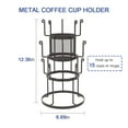thumbnail image 3 of Auledio 3 Tier Countertop Tree Stand Organizer with Storage Basket,15 Mug Capacity Holder for Coffee, Glasses, and Cups, Bronze, 3 of 7