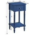 thumbnail image 5 of Convenience Concepts French Country Khloe 1 Drawer Accent Table with Shelf, Cobalt Blue, 5 of 8