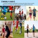 thumbnail image 3 of Tobilleras de fútbol ​​espinilleras ajustables cinta de vendaje fija para evitar que se caiga vendaje deportivo elástico para patear la pelota correr y ciclismo, 3 of 8