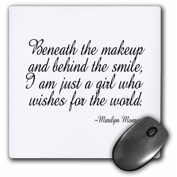 3dRose, Beneath the makeup and behind the smile, MousePad