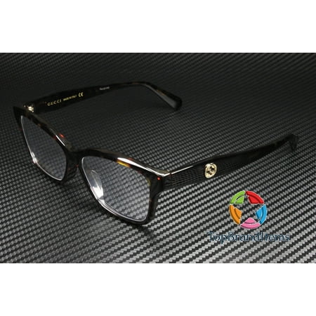 GUCCI GG0801OA 002 Cat Eye Havana Dark Demo Lens 54 mm Women's Eyeglasses