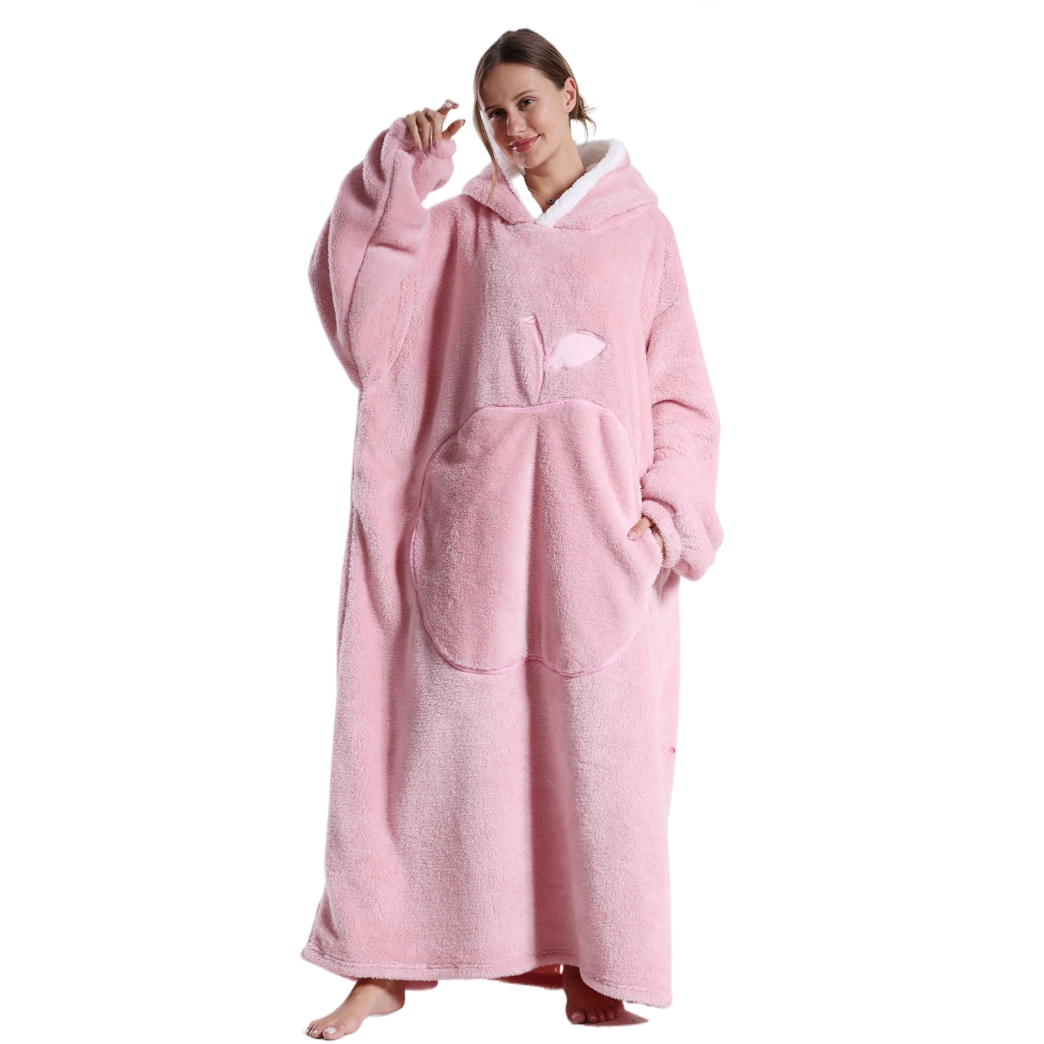 Wearable Blanket Hoodie for Women Men Adult Oversized Hooded Blanket Cozy Sweater Super Soft Comfortable Wearable Blanket with Sleeves Hoodie Sweatshirt with Pockets