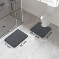 FOINWER Memory Foam Bath Mat Set, 2 Piece Soft Rugs,17x24 and 24x20.4 UShaped, Toilet rug