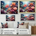 thumbnail image 4 of Designart "Realistic Garden of Underwater Coral I" Animals Framed Wall Art Decor - Modern Pink Coral Entryway Framed Wall Art, 4 of 6