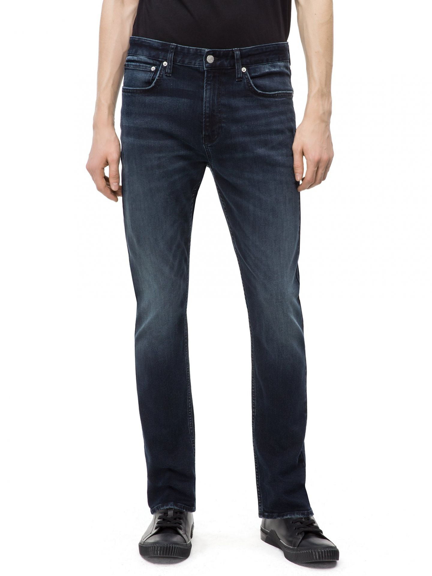 Calvin Klein Men's Boston Blue Jeans, Boston Blue/Black, 32X34 -