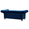 thumbnail image 5 of Crafters and Weavers Craftsman Mission Fabric Sloped Arm Loveseat in Blue, 5 of 6