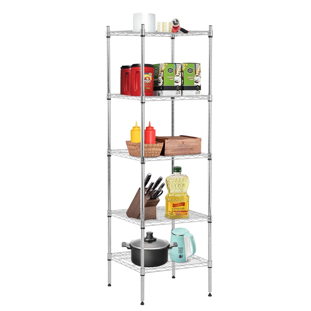 5 Shelf Wire Shelving Unit Metal Nsf Wire Shelf Organizer Storage Shelves Heavy Duty Height