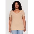 thumbnail image 2 of Women's Plus Size V Neck Short Sleeve Tee, 2 of 5